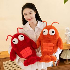 Peluche de Langosta Picante, Juguete de Peluche de Camarón Musculoso Divertido, Almohada Suave para Niñas, Peluche Relleno de Algodón PP Súper Suave - Product Image 5
