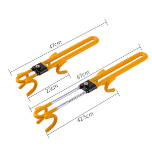 Nhiệm Vụ Nặng Nề Đa Chức Năng Xe Chỉ Đạo Bánh Xe Khóa Thép Đôi Móc U Hình Chống Trộm Xe Bánh Xe Khóa - Product Image 3