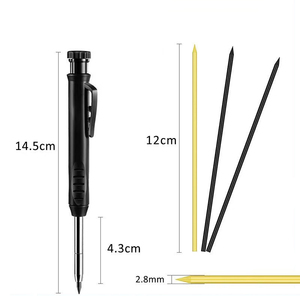 2.8mm cơ khí thợ mộc bút chì dài mũi kim loại sâu lỗ đánh dấu xây dựng soạn thảo kiến trúc đỏ vàng đen OEM/ODM - Product Image 6