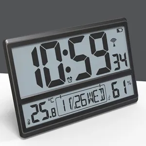 Horloge murale numérique w, grand écran, avec température et humidité, nouveauté Design