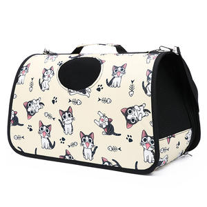 Оптовая продажа, роскошная сумка с застежкой-молнией и принтом, переносная переноска для домашних животных, переносная сумка для путешествий, Складная для кошек, собак, щенков - Product Image 6