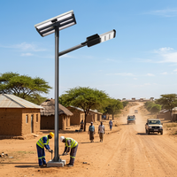 Lampadaire Solaire LED MPPT 50W 8500LM IP66 Garantie 3 Ans Alliage d'Aluminium Cellules Solaires Mono-Silicium Certifié CE RoHS Éclairage Routier 140°