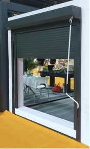 تصميم خارجي حديث للنوافذ ، شاشة الألياف الزجاجية ، مواد المعاوضة ، مصراع الأسطوانة الخارجي - Product Image 4