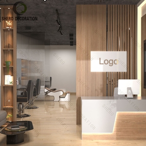 Luxury Beauty Salon Interior Design Modern Hair Salon Suite Custom Furniture <b>Marble</b> <b>Glass</b> Spa Shop Design - Product Image 1