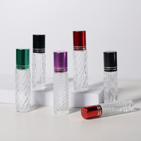 Flacons roll-on en verre de luxe personnalisés de 8 ml et 10 ml pour sérum de soin et huile de parfum, échantillon gratuit, impression sérigraphique