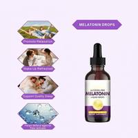HDK Gouttes liquides de mélatonine 60 ml Sans alcool Soutien au sommeil Relaxation Sommeil de qualité Végétalien Sans OGM Supplément OEM ODM