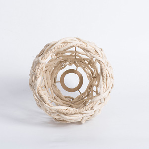 Paper <b>Rope</b> Lampshade Oval E27 <b>Led</b> Pendant Light For Home Bar Restaurant Decor - Product Image 3