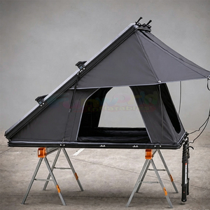 เต็นท์หลังคารถแบบเปลือกแข็ง Ultralight สำหรับ 3-2 คน ขนาดใหญ่/เล็ก สำหรับรถ SUV เต็นท์บนหลังคาสำหรับการเดินทางแบบ Overland ตั้งแคมป์ กันน้ำ - Product Image 2
