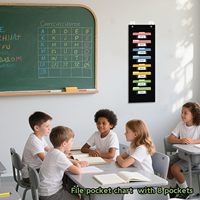 Organizador de Archivos Colgante con 8 Bolsillos para Tarjetas de Identificación, Organizador de Archivos para Pared para Uso en el Aula y la Oficina