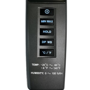 เครื่องวัดอุณหภูมิและความชื้น TECPEL DTM 550A ความแม่นยำสูง ทนอุณหภูมิสูง สำหรับอุตสาหกรรม  หน้าจอ LCD  รับผลิตแบบ OEM/ODM - Product Image 3