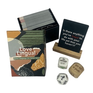 Tùy chỉnh in thẻ khẳng định cuộc trò chuyện hàng ngày cặp vợ chồng nói chuyện chơi thẻ thiết lập với đứng xúc xắc làm từ các tông - Product Image 5