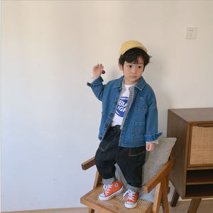 Vestes en jean décontractées pour garçon, <span class=keywords><strong>manteau</strong></span> unisexe pour filles, vestes en jean pour enfants, vente en gros - Product Image 2