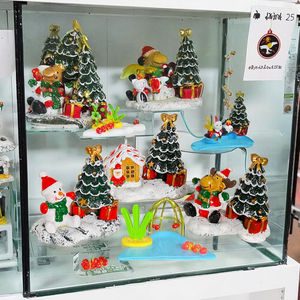 환경 친화적이고 오염 없는 수족관 경관 레진 크리스마스 어항 장식품 - Product Image 3