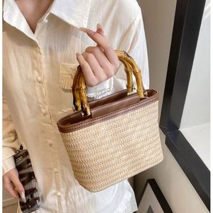 Sacs d'été de luxe créateurs, grand sac en plastique imitation rotin, avec fermeture éclair, tissé jacquard personnalisé - Product Image 2