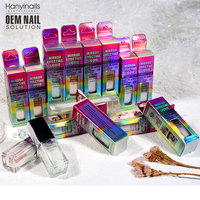 Hanyinails vente en gros LOGO personnalisé laser aurora paillettes effet métal miroir magique liquide chrome poudre liquide vernis à ongles liquide