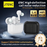 Écouteurs stéréo sans fil True Wireless avec réduction active du bruit (ANC), étanchéité IPX5, contrôle tactile, amplification des basses, charge Type-C, écouteurs J7