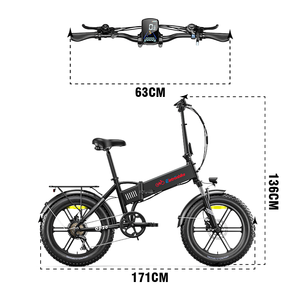 OEM vélo électrique montagne 20 pouces fat‑tire batterie lithium 48V 13Ah VTT pliant pedelec 250W 7 vitesses - Product Image 5
