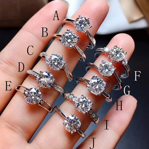 RINNTIN SMOR Hot Sale Klassieke 0.5-4.0CT 925 Sterling Zilver Gepersonaliseerde VVS <span class=keywords><strong>Moissanite</strong></span> Eternity Band Tennisring voor Dames - Product Image 6