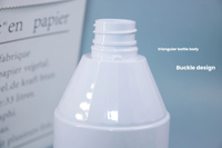 Bouteille pompe à lotion en PET imprimable personnalisée 300ml 500ml Emballage cosmétique pour shampoing Rechargeable Vide