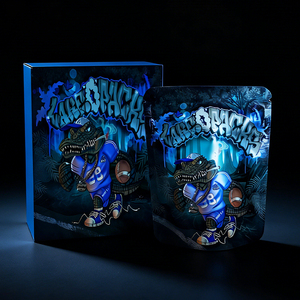 Directly Printed Matte Metallic Color Low MOQ Custom Die Cut 3.5g Mylar Plastic Bags Recyclable Zipper Top Boxes Sets <b>Sweets</b> - Product Image 5