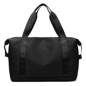 Unisex High Quality Waterproof Fitness Sports <b>Bag</b> Zipper Large Capacity <b>Leather</b> Travel Sports <b>Bag</b> Men Women's Outdoor Travel <b>Bag</b> - Product Image 1