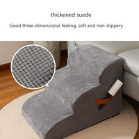 Escalier pour chien en daim lavable, rampe portable pour animaux de compagnie avec housse amovible pour lit et canapé