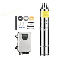 Pompe submersible à vis en acier inoxydable 304 à énergie solaire, haute pression, haut débit, OEM, 24V DC, alimentée par batterie