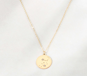 Collier avec pendentif personnalisé du signe du zodiaque, disque du signe du zodiaque personnalisé, disque du mois de <span class=keywords><strong>naissance</strong></span>, collier astrologique du zodiaque, cadeau pour elle - Product Image 5