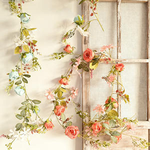 Rosas Artificiales en Forma <span class=keywords><strong>de</strong></span> Arco para Decoración <span class=keywords><strong>de</strong></span> Techos, Tuberías <span class=keywords><strong>de</strong></span> Aire Acondicionado, Graduaciones, Pascua, Bodas, Interiores/Exteriores, Flores Artificiales - Product Image 1