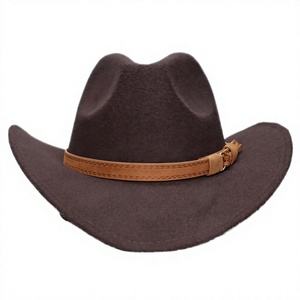 Men's Women's Children's Large Brim 100% Polyester Western Cowboy <b>Hat</b> Four Seasons Ethnic Style for Outdoor Sports Fishing - Product Image 2
