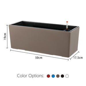 BRICE Pots de jardin suspendus, pots carrés auto-arrosants pour plantes d'intérieur, bac à jardin surélevé en PVC vinyle plastique - Product Image 6