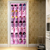 Organisateur de chaussures suspendu pliable à 28 poches avec grandes poches en maille PVC, support de rangement pour chaussures à suspendre sur la porte en tissu non tissé