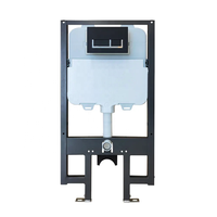 Toilette FS1001-G à double chasse suspendue au mur Citerne dissimulée F5080 Actionneur de plaque de chasse blanche Panneau poussoir Mur de citerne de salle de bain