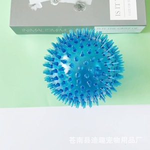 ของเล่นสุนัขแบบมีเสียงร้อง Tpr Spike Ball ขนาดใหญ่ กลาง เล็ก สำหรับสัตว์เลี้ยง เล่นกัด เล่นสนุก สำหรับสุนัข - Product Image 3