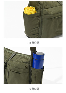 Estilo de ropa de trabajo, bandolera de hombro, bolso hinchado, mochila de clase personalizada <span class=keywords><strong>para</strong></span> estudiantes <span class=keywords><strong>para</strong></span> hombres y mujeres, bolso informal neutro de gran capacidad - Product Image 6