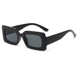 <span class=keywords><strong>Lunettes</strong></span> <span class=keywords><strong>de</strong></span> <span class=keywords><strong>soleil</strong></span> rétro vintage pour femmes avec petit cadre rectangle classique <span class=keywords><strong>de</strong></span> luxe Nouvelle vente sur des montures bleues et grises avec logo personnalisé - Product Image 3