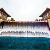 Fontaine extérieure en acier inoxydable, cascade, élément aquatique pour hôtel, jardin, décoration extérieure
