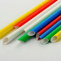 Pailles en papier pointues Yaoshi colorées, jetables, biodégradables, écologiques, compostables, pour boissons Boba, usage festif, bars, personnalisables