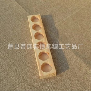Estante de Madera para Aceites Esenciales, 6 Orificios, Organizador de Cosméticos de Pino, Soporte de Almacenamiento Ecológico para Botellas de Aromaterapia - Product Image 4