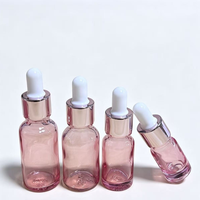 Emballage cosmétique personnalisé, flacons mélangeurs, flacon d'huile essentielle rose, flacon compte-gouttes en verre, flacon d'essence liquide, flacon vide