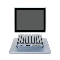 Yanling PC Todo en Uno Industrial de 15 Pulgadas con Pantalla Táctil Capacitiva/Resistiva HD, Amplio Rango de Voltaje, Sistema Operativo Windows, Garantía de 3 Años