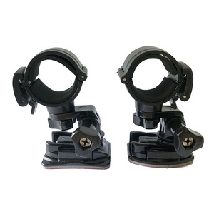Tête de lampe torche de 28 mm/30 mm, support de lampe torche monté sur le côté du casque, base incurvée/plane, patin adhésif, pince DV - Product Image 1