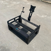 Flight case pliable personnalisé 2U 3U pour deux moniteurs Dell P2418HT 24'' à écran tactile