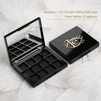 Paleta de Sombras de Ojos Profesional Vacía, Personalizable y Colorida, Compacta con Tapa de Rosca, Material AS/PET para Cosméticos