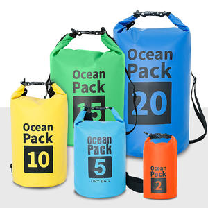 Sac seau imperméable d'extérieur en PVC pour la natation, le stockage, la plage, les sports, design à enroulement simple/double épaule, pochette étanche - Product Image 1