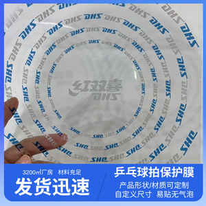 Film de protection pour raquette de tennis de table DHS, matériau PVC, durable, anti-poussière, emballage standard en plastique - Product Image 3