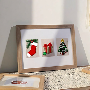 Giáng sinh khung ảnh với Acrylic Cover-Gỗ Kỳ nghỉ hình ảnh khung cho <span class=keywords><strong>Xmas</strong></span> trang trí nội thất 5x7 8x10 11x14 inch khung ảnh bằng gỗ - Product Image 3