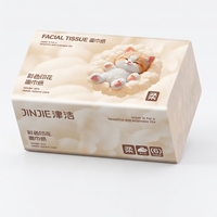 Mignonnes serviettes en papier à motif de chat de dessin animé, paquet souple, pour l'hygiène personnelle et domestique