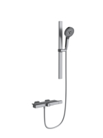 Ensemble de douche à main minimaliste en laiton massif avec surface texturée mate, fixation murale et rail coulissant magnétique pour salle de bain - Vente en gros
