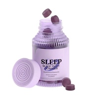 Gummies pour le sommeil OEM, aide au sommeil nocturne sans médicaments, compléments alimentaires à base de plantes, gummies à la mélatonine pour un sommeil réparateur